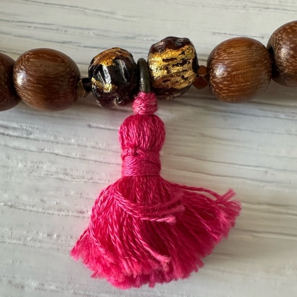 Melvin Bohemian Beaded Necklace with Colorful Tassels - Picture 3 of 6